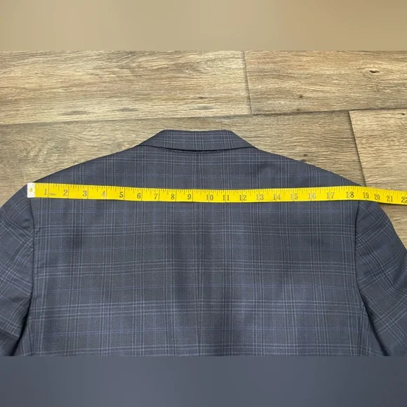 Canali Blazer Suit Jacket Sz 40R Plaid‎ Wool Dual Vent 2 Button #2 - Picture 10 of 14